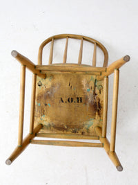 antique bow back farmhouse dining chair