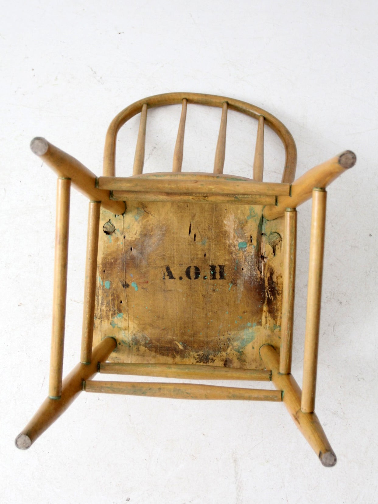 antique bow back farmhouse dining chair