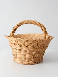 vintage wicker basket with handle