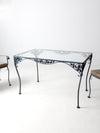 vintage American garden wrought iron patio set