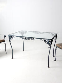 vintage American garden wrought iron patio set