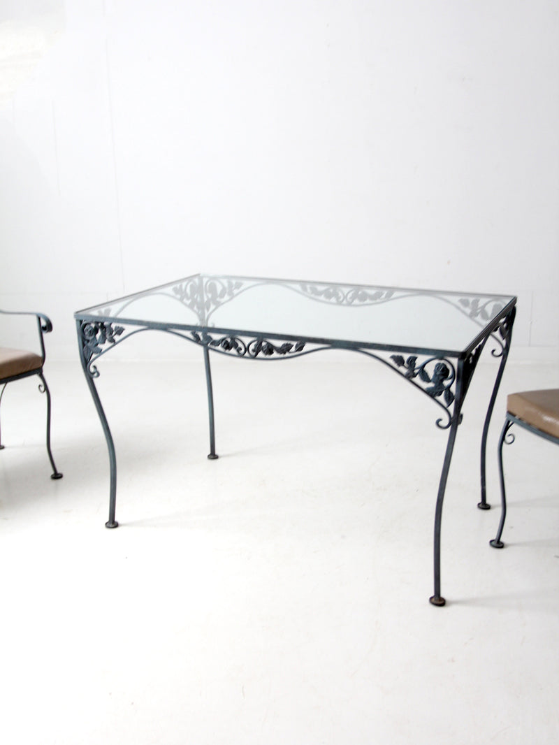 vintage American garden wrought iron patio set
