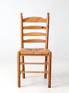 vintage pine chair with rush seat