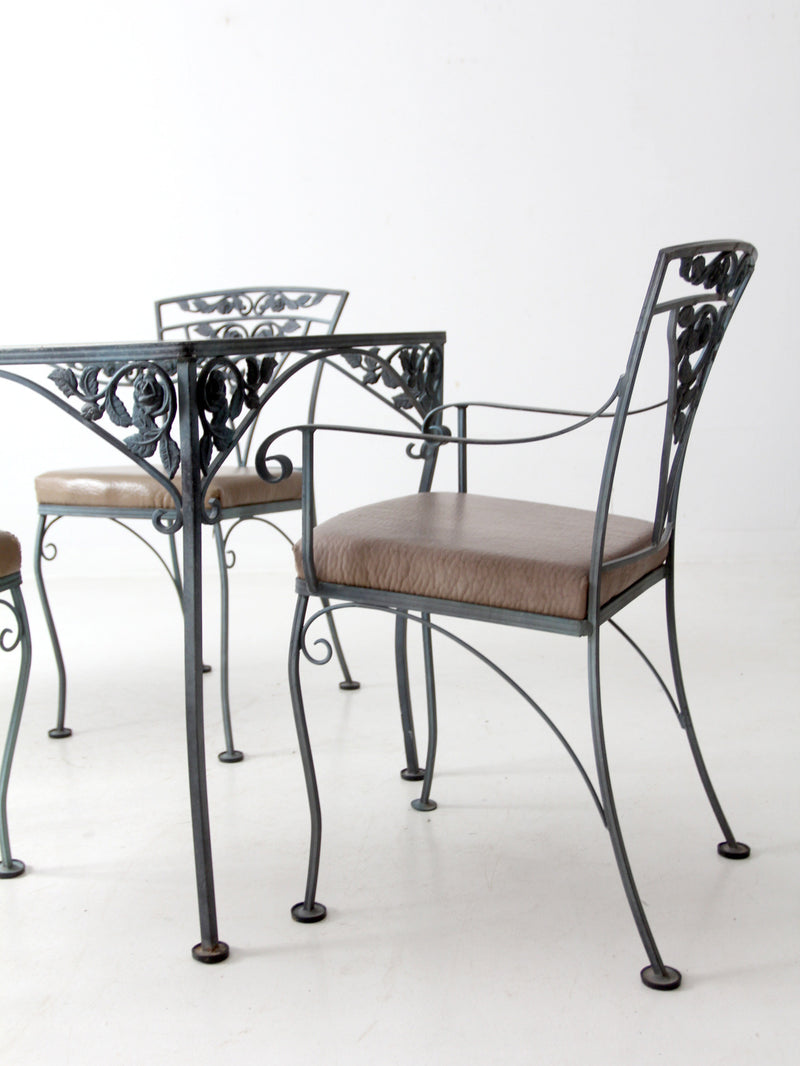 vintage American garden wrought iron patio set
