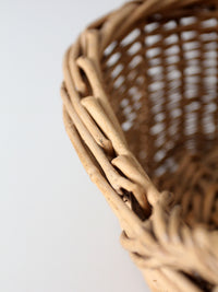 vintage wicker gathering basket with handles