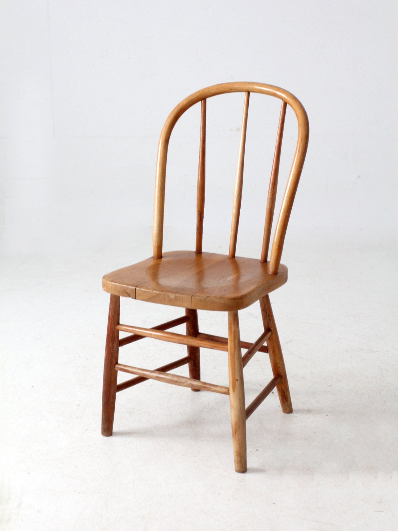 antique bow back farmhouse dining chair