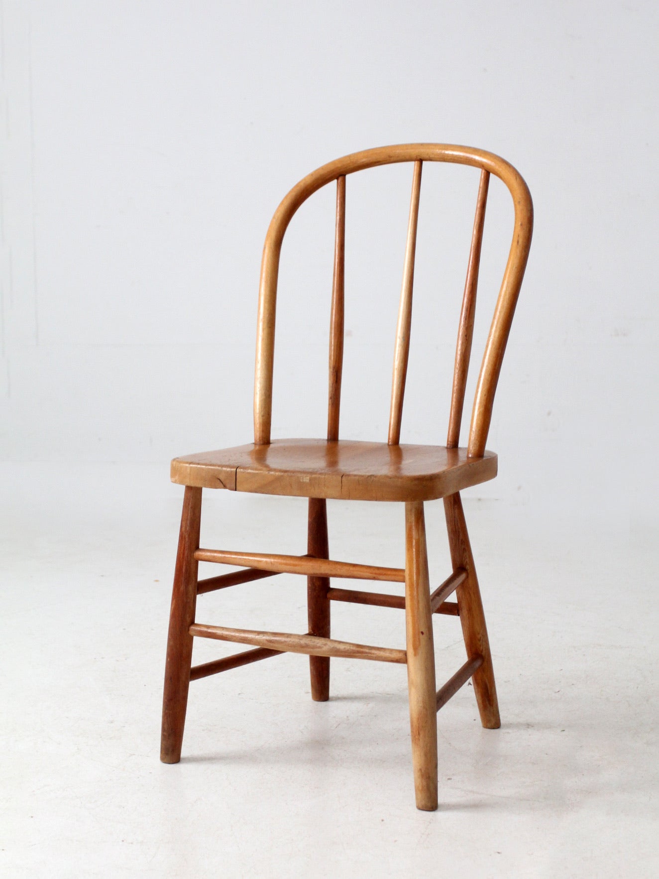 antique bow back farmhouse dining chair