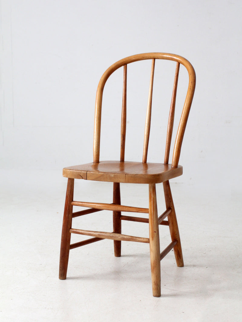 antique bow back farmhouse dining chair
