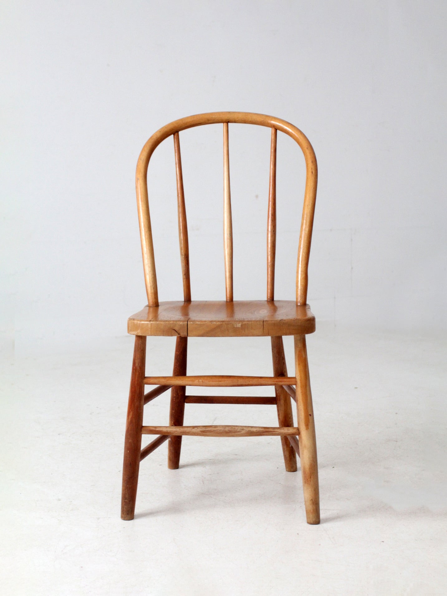 antique bow back farmhouse dining chair