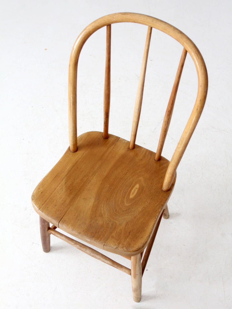 antique bow back farmhouse dining chair