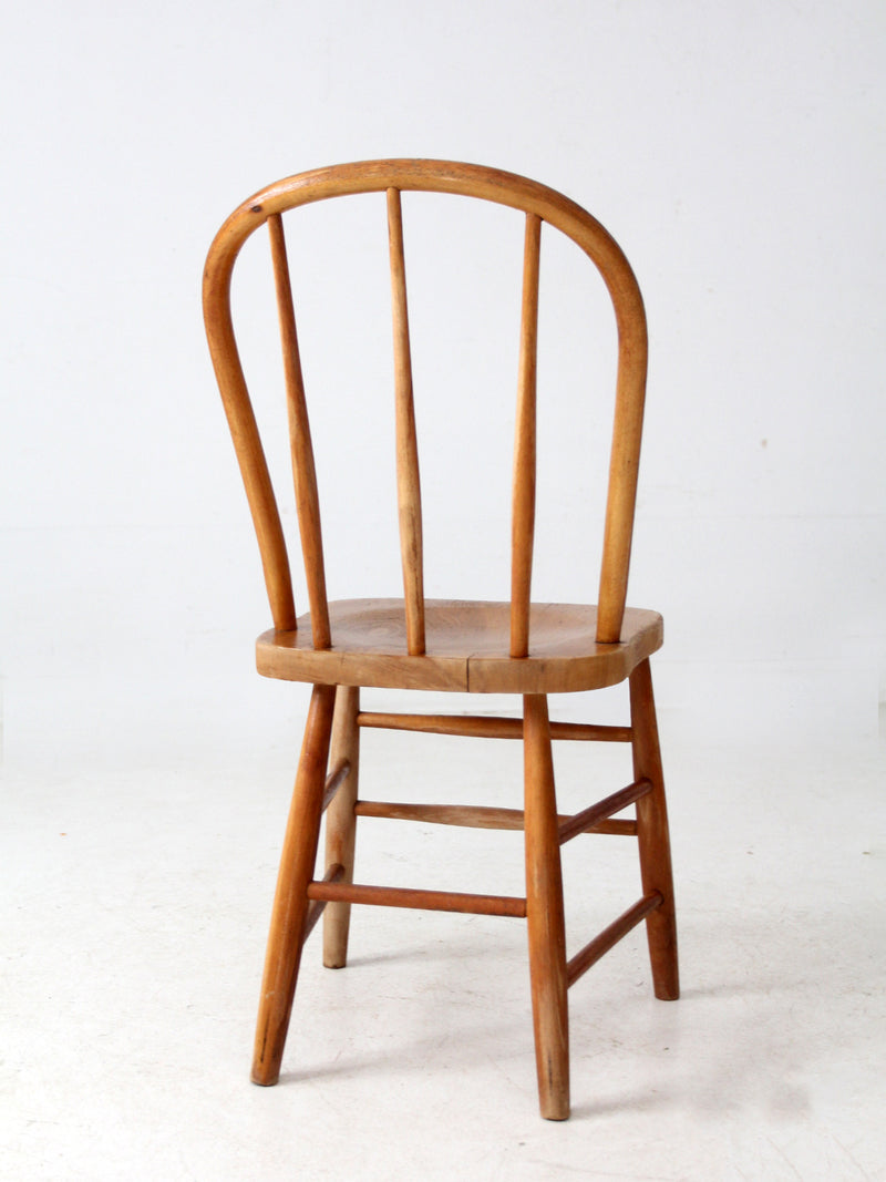 antique bow back farmhouse dining chair