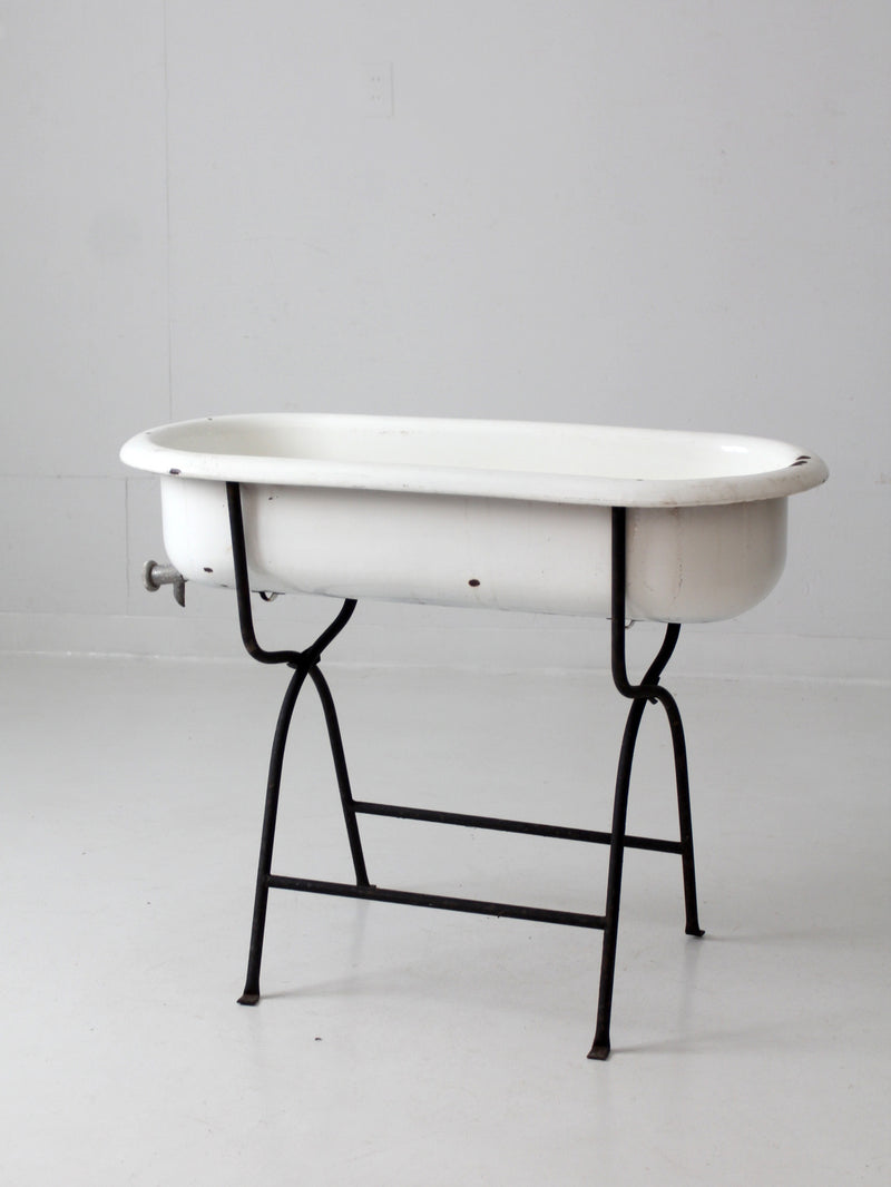 vintage 1930s Hungarian tub on stand
