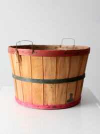 vintage wooden orchard basket