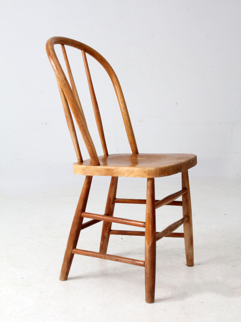 antique bow back farmhouse dining chair