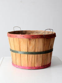 vintage wooden orchard basket