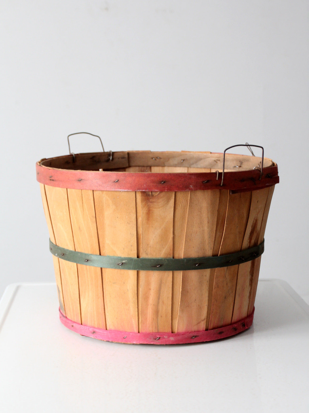 vintage wooden orchard basket