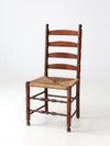 antique rush seat ladder back chair