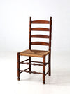 antique rush seat ladder back chair