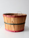 vintage wooden orchard basket