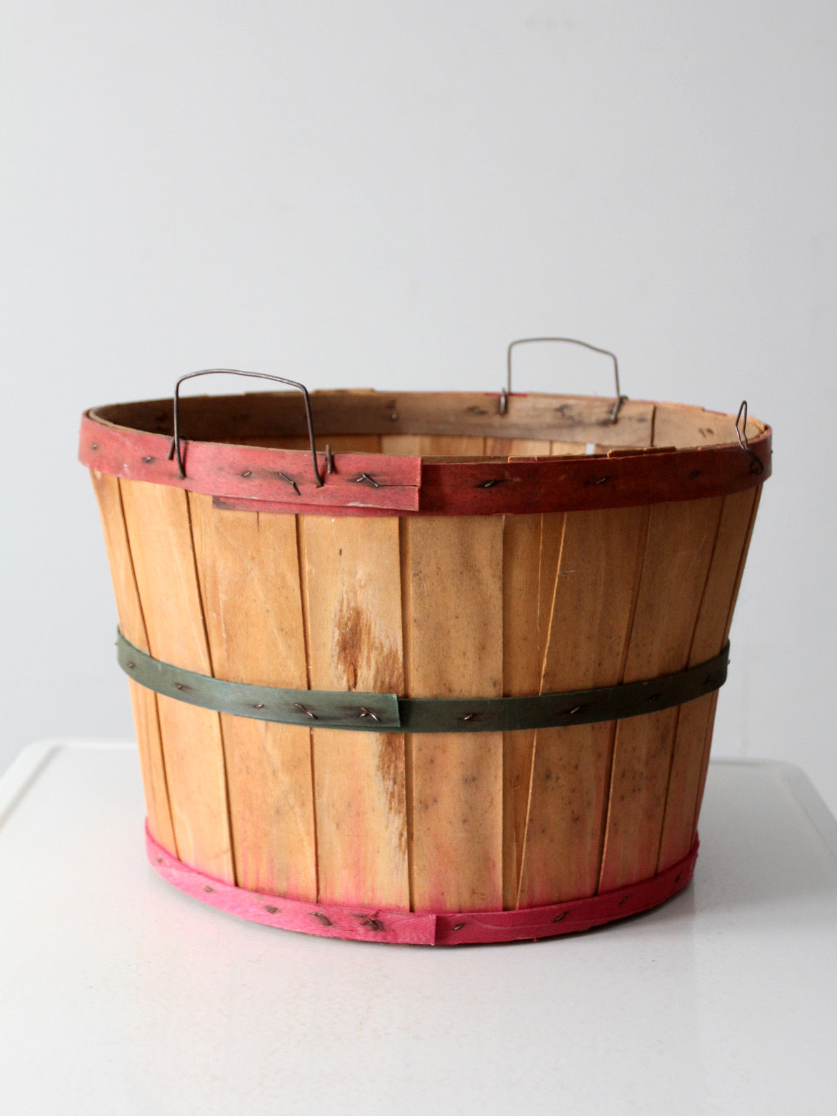 vintage wooden orchard basket