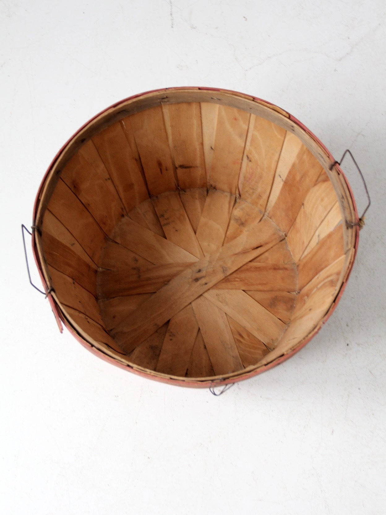 vintage wooden orchard basket