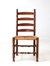antique rush seat ladder back chair