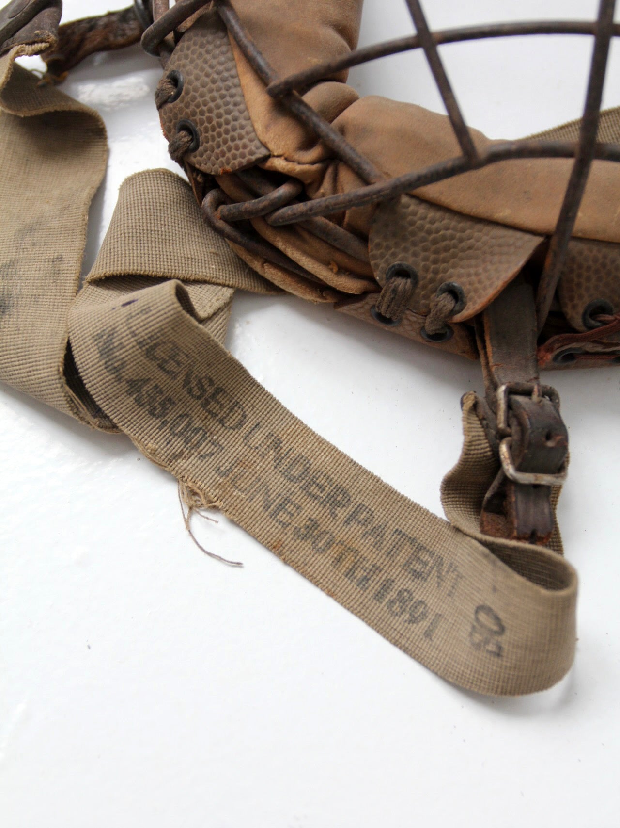 vintage baseball catcher's equipment collection c. 1930s-1950s