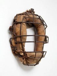 vintage baseball catcher's equipment collection c. 1930s-1950s