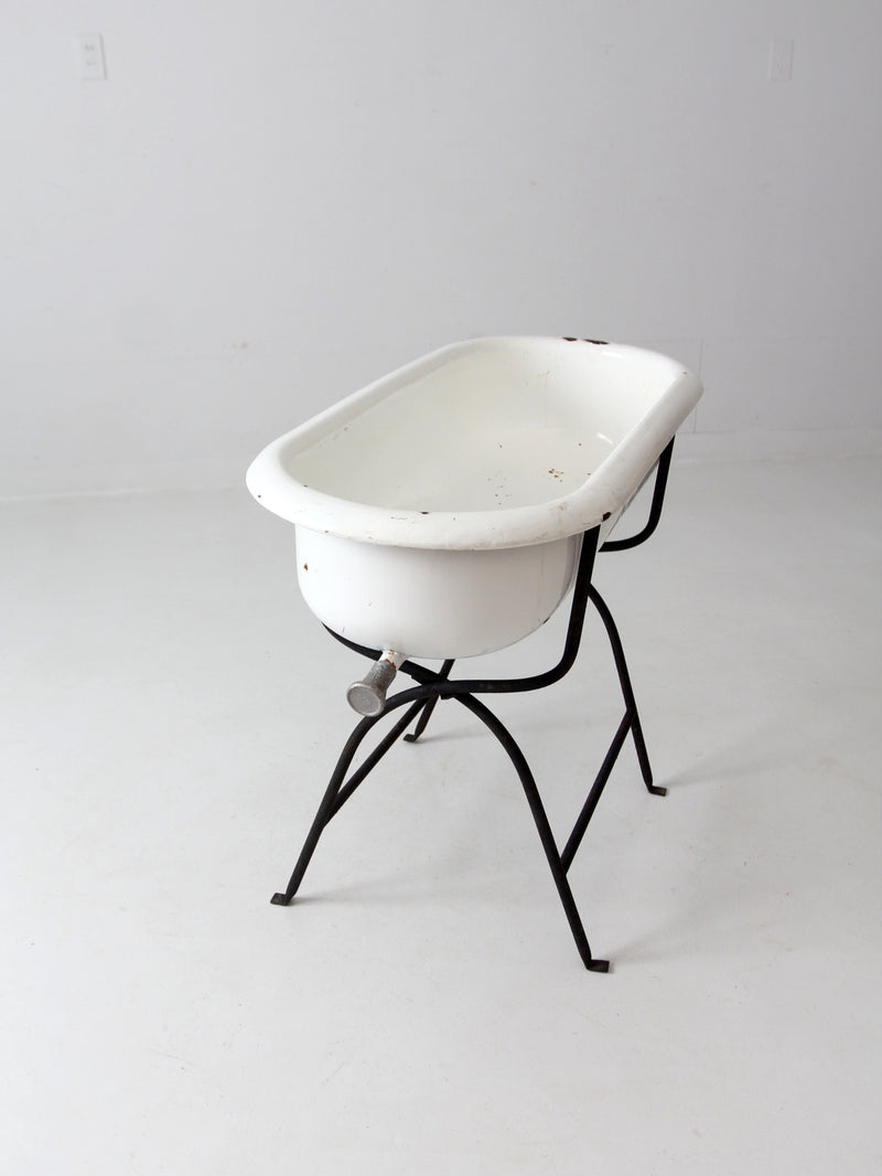 vintage 1930s Hungarian tub on stand