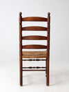 antique rush seat ladder back chair