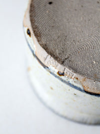 vintage handmade studio pottery covered bowl