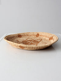 vintage woven basket tray