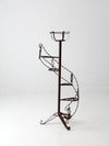 vintage wrought iron spiral plant stand