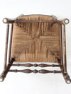 antique rush seat ladder back chair