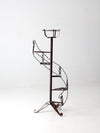 vintage wrought iron spiral plant stand