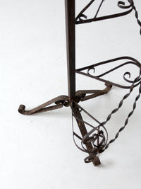 vintage wrought iron spiral plant stand