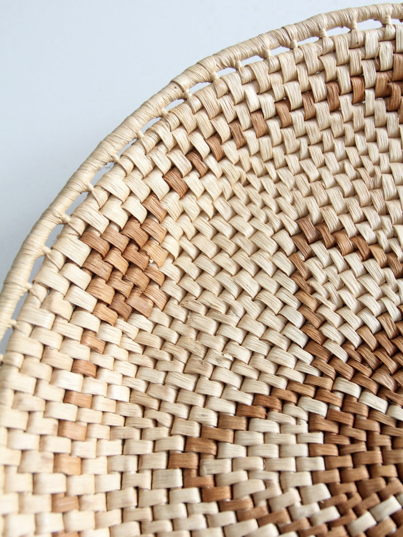 vintage woven basket tray