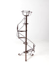 vintage wrought iron spiral plant stand