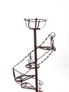 vintage wrought iron spiral plant stand