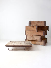 vintage industrial wood crating