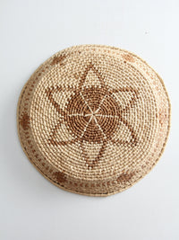 vintage woven basket tray