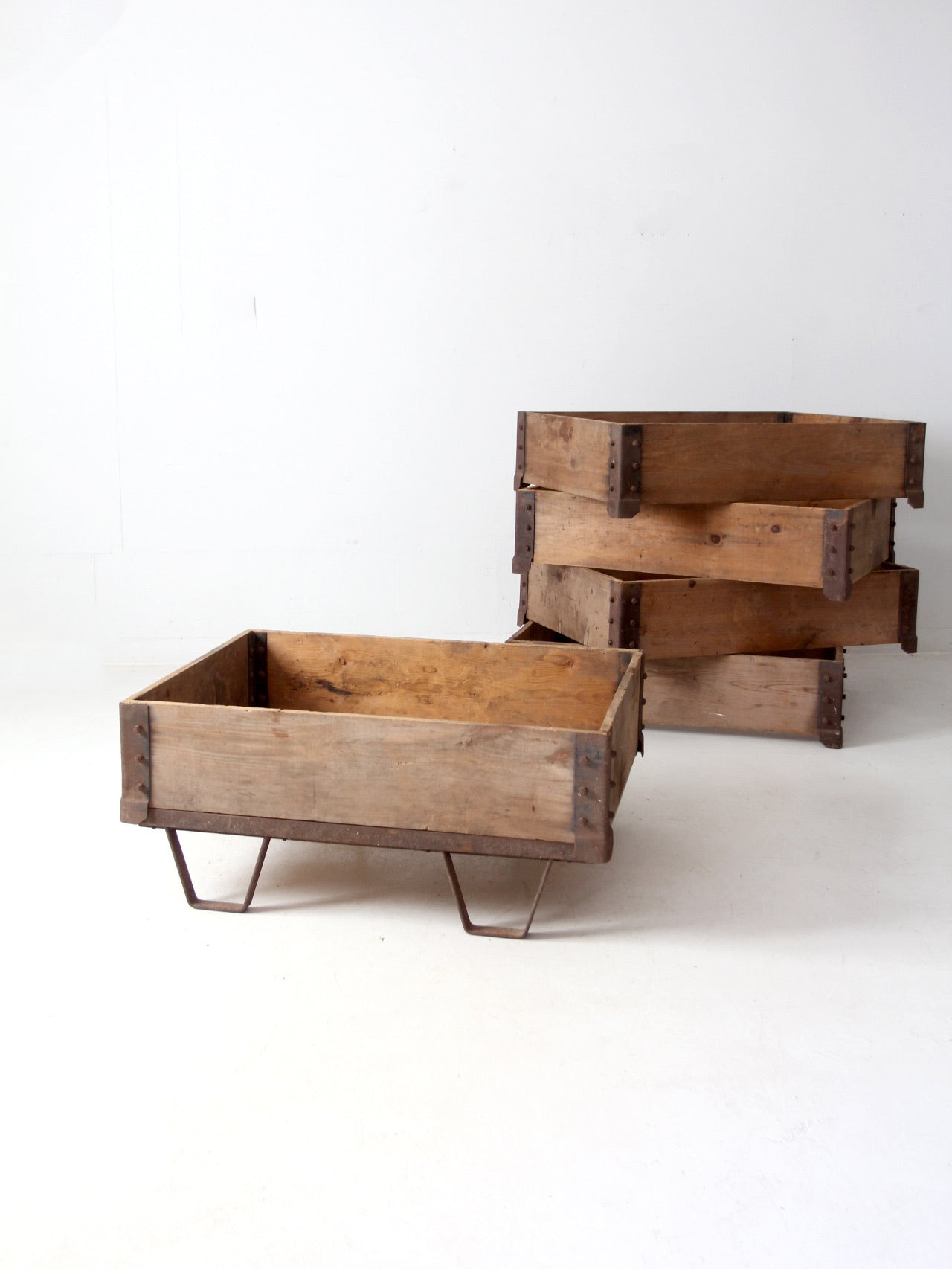 vintage industrial wood crating