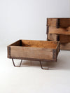 vintage industrial wood crating