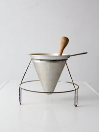 mid-century conical strainer set