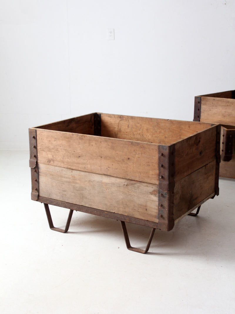 vintage industrial wood crating