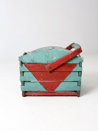 antique folk art crate basket