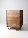vintage industrial wood crating