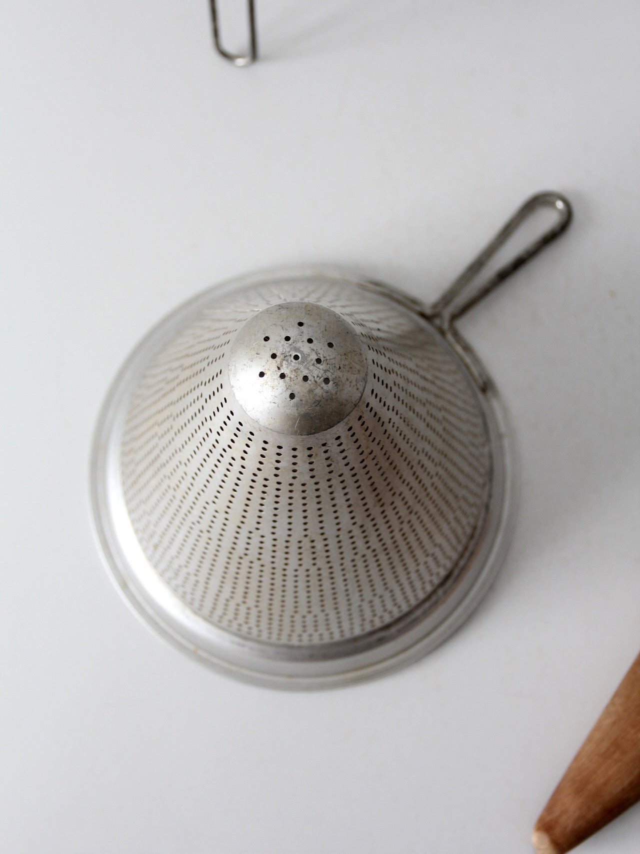 mid-century conical strainer set