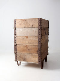 vintage industrial wood crating