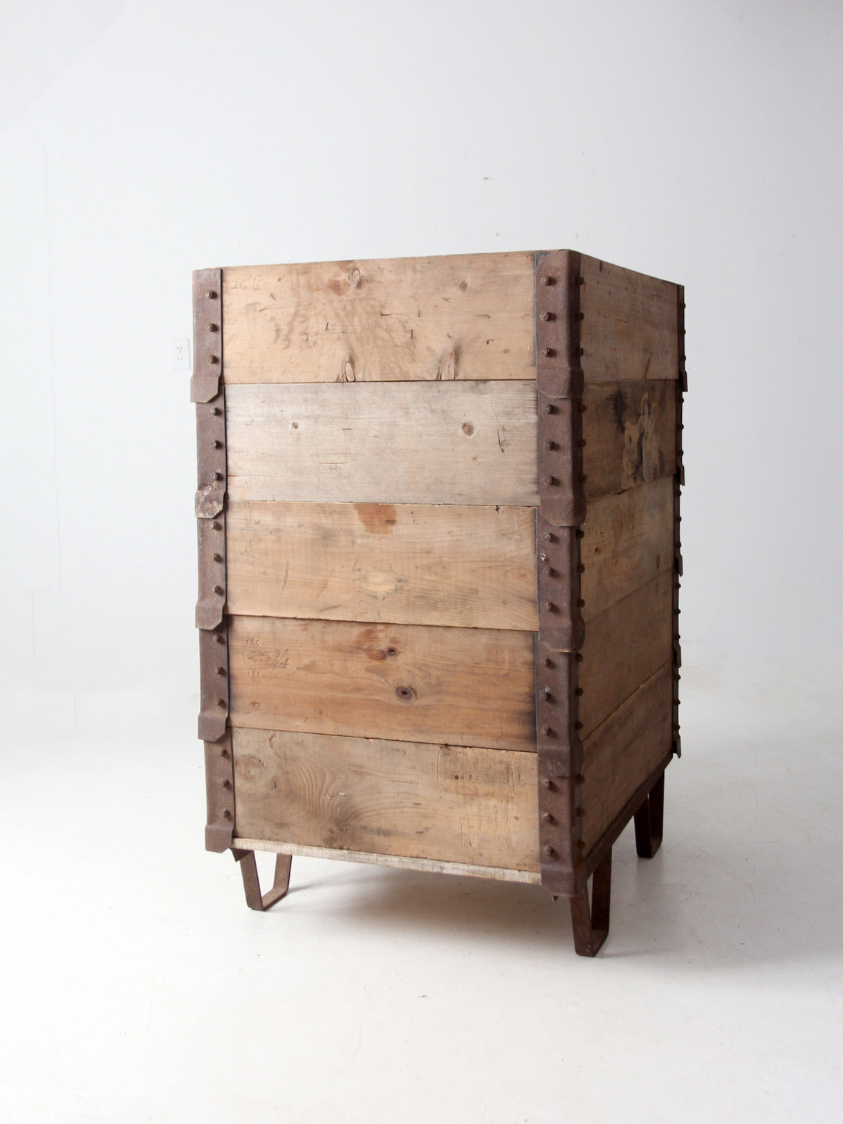 vintage industrial wood crating